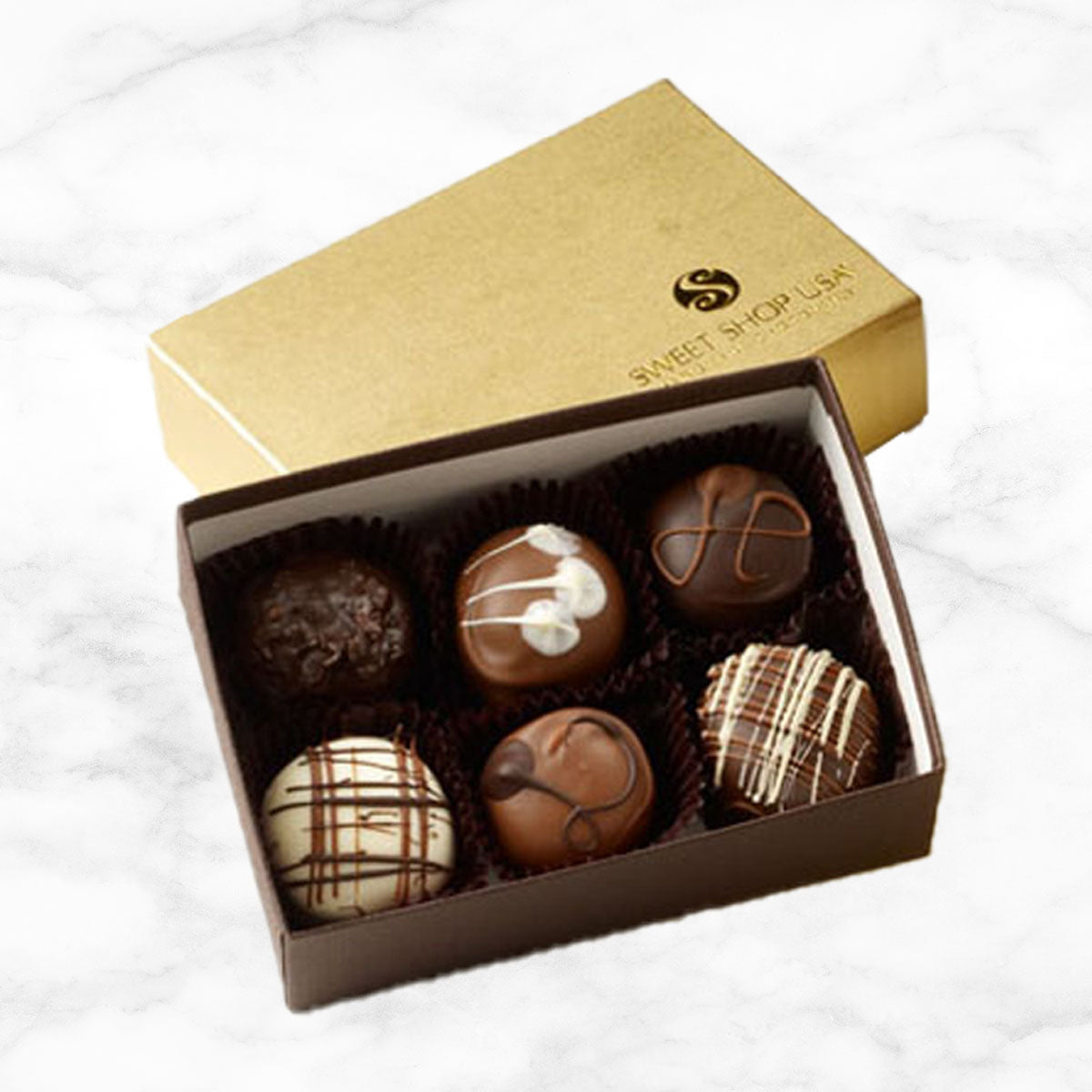 Sweet Shop USA 6 Piece Truffle Assorted Chocolate Box